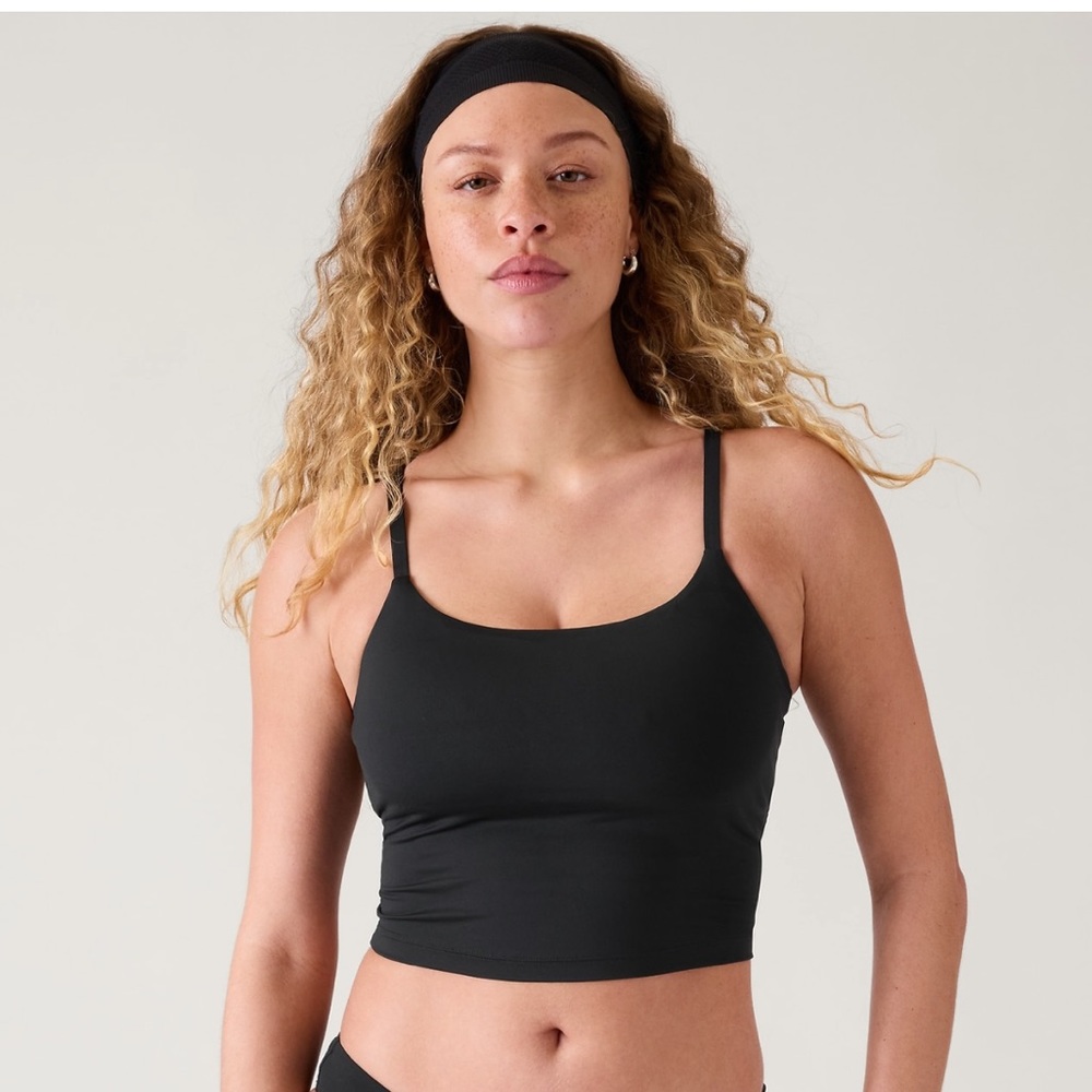 Athleta SCOOP CROP TANKINI Top D-DD // Black #823896